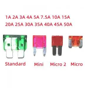 유리관퓨즈 휴즈 퓨즈 미니 마이크로 2 차량용 세트 트럭 소형 중형 앰프 클립 2A 3A 5A 75A 10A 15A 20A 2