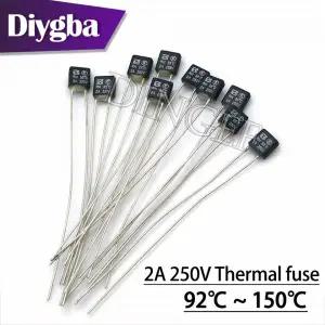 유리관퓨즈 휴즈 블랙 스퀘어 선풍기 모터 250V 서멀 퓨즈 LED 연료 92 95 105 110 115 120 125 130 135 14