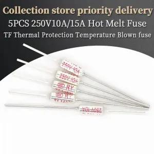 유리관퓨즈 휴즈 온도 RY 10A 250V Tf 열 퓨즈 65C 85C 100C 105C 110C 120C 130C 152C 165C 172C 185C 192