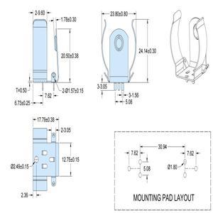 용수철 스틸 니켈 도금 C 사이즈 배터리 거치대 클립 SbM-8601, THM/DIP 26500
