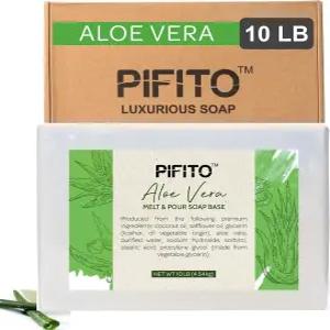 피피토 알로에 베라 녹여서 붓기 비누 베이스 10파운드 벌크 프리미엄 100 천연 글리세린 고급 만들기 용품
