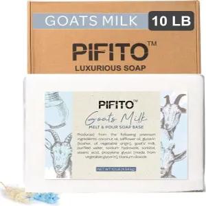 피피토 염소 우유 녹여서 붓기 비누 베이스 10파운드 벌크 프리미엄 100 천연 글리세린 고급 만들기 용품