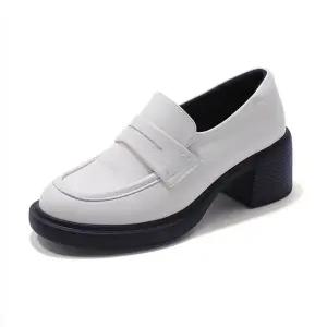 세라 여성로퍼5cm 구두 여자 발편한 신발-아이보리-225mm