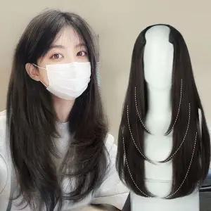 볼륨업 레이어드 헤어피스 여자가발 긴머리가발 패션가발 통가발