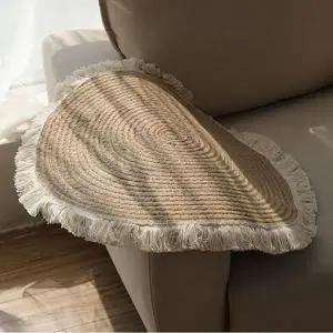 [콩심팥심]인테리어 거실 원형 러그 소형 카페트 화분 받침대 소파 의자 매트