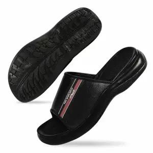 [하프클럽/프로월드컵]PWX Manager 남성 키높이 사무용 쿠션슬리퍼 블랙 브라