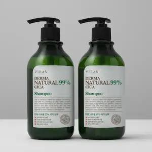 비바스 내추럴 시카 샴푸 두피진정 비듬 어린이 천연 대용량 임산부 지루성 지성 시트러스 1L x 2개