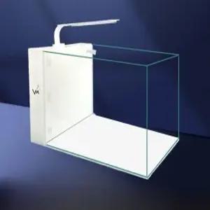 자동청소어항 일체형 가정용 30x30x30cm 구피 화이트 실용형 흰색 미니 청소