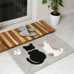 폭신한 세탁 가능한 거실 카페트 반려묘 전용 발매트 50x80 2종 세트