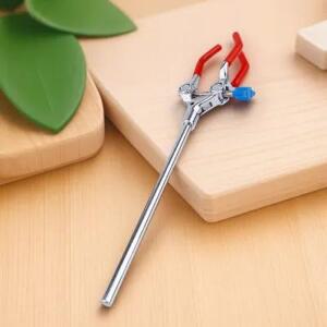 3프롱 실험실 플라스크 클램프 조절 가능한 헤비 듀티 스테인리스 스틸 그립 비커 시험관 뷰렛 홀더 스탠드용 금속