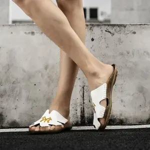 남친 샌들 리얼 가죽 빅사이즈 여름 아웃도어 비치 주얼 슬리퍼 패피2