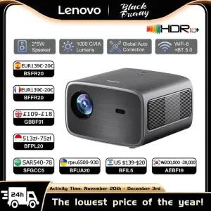 빔프로젝터 레노버 X3 풀 HD 1080P 4K 1000 CVIALumens 232GB HDR10 홈시어터 영화용 WiFi6 안드로이드 스