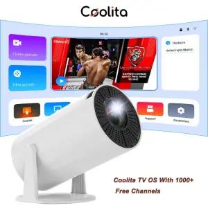 빔프로젝터 X8 맥스 스마트 프로젝터 TV 채널 WiFi6 BT52 네이티브 720P 비디오 쿨리타 OS 홈시네마