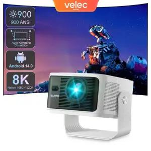 빔프로젝터 벨렉 프로젝터 900 ANSI 8K 디 HY350 1080P 안드로이드 14 자동 초점 휴대용 야외 홈시어터 스