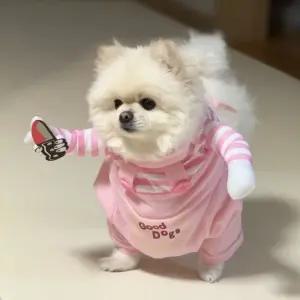 발가락교정 유니폼 처키 핑크 애견 XS-4XL 풋케어 발가락교정기