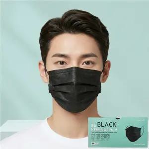 국산 덴탈마스크 MB필터 대형 50매 블랙 숨쉬기 편한 일회용마스크 3중 비말