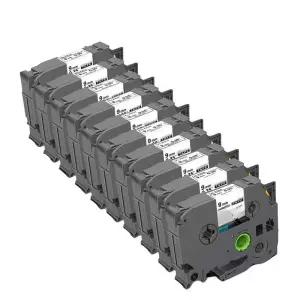 10PK Brother 12mm TZe231 테이프 P-touch 라벨 메이커 용 적층 호환