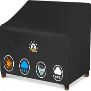 제툼 파티오 러브시트 커버 48인치 - 600D 야외 소파 가구 방수 헤비 듀티 외부 2인승 벤치 글라이더 48 x