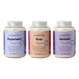 더허브스토리 마사지솔트 500g 라벤더 페퍼민트 로즈 고급목욕제 목욕배쓰밤 목욕입욕제 고급배쓰밤