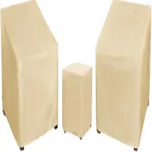 배너 가든 파티오 가구 커버 야외 방수 3피스 비스트로용 세트 소파 2인용 의자 및 커피 테이블 베이지