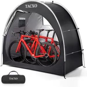 TACXO 자전거 보관 창고 텐트 커버 방수 야외 2-3인용 210D 옥스포드 패브릭 PU4000 오토바이용 휴대용