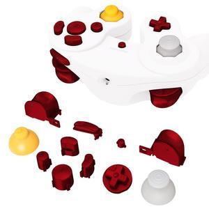 [미국배송] 닌텐도 게임큐브 컨트롤러용 익스트림레이트 스칼렛 레드 수리 ABXY D패드 Z L R 키 DIY 교체 풀 세트 버튼 엄지 스틱 및 도구 - 컨트롤러 미포함