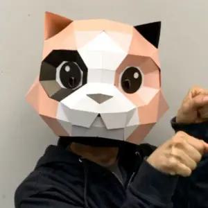 고양이 DIY 종이 입체 동물 가면 만들기 돌봄교실 미