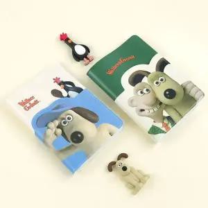 [에이치플러스몰]WL 월레스와그로밋 캐릭터 여권 케이스 그로밋 파우치 지갑 2종