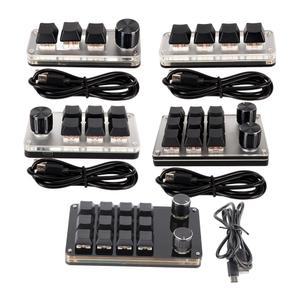 호환 빨간색 스위치 매크로 키보드 플러그 앤 플레이 손잡이 Windows 용 데스크탑 PC 용 USB 미니 키패드 OS X 용 Linux 용 vista