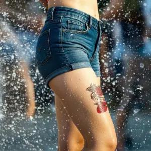 [에스에스_62]빅사이즈 문신스티커 헤나 지워지는 레터링