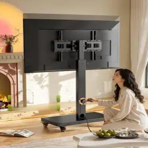 이동식 TV 스탠드형 브라켓 바퀴 거치대 달린 무타공