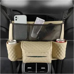좌석 사이의 신리야 자동차 핸드백 홀더 PU 가죽 멀티 포켓 대용량 지갑 뒷좌석 반려동물 용 오토 넷 백