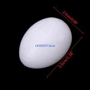367A 화이트 고체 거짓 계란 플라스틱  비둘기 번식 중지 새 알 낳기 트릭 팩 5개