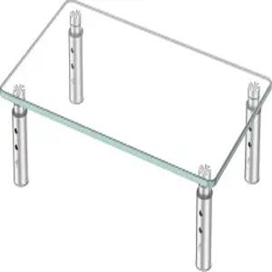 헤무두 모니터 스탠드 3 조정 가능한 높이 라이저 컴퓨터 데스크톱 정리함 PC 노트북용 클리어