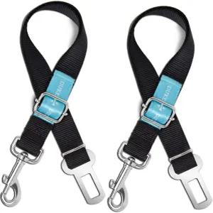 반려견 안전벨트 반려동물 고양이 자동차 2팩 조절 가능한 하네스 벨트 목줄 헤비 듀티 나일론 유니버설 핏