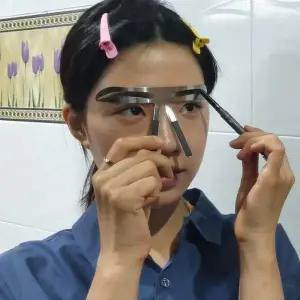 [에스에스_62]눈썹그리기 여자눈썹모양틀 가이드 산형