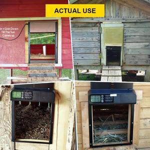 1pc 자동 다중 모드 닭장 문 문 오프너 타이머 제어 기능이  배터리 작동 안전 채널