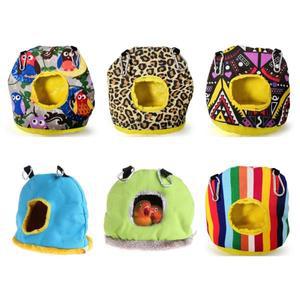 애완용 호환 앵무새 둥근 플러시 새 은신처 겨울  해먹 걸이형 동굴 새장 인형 집 장식 용품