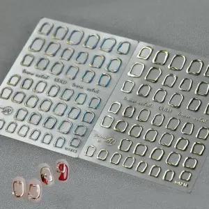 [에스에스_62]골드 입체 프레임 네일프레임 네일스티커