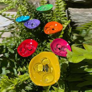 미니  양귀비꽃 모양 꿀벌 물통  음수대 나비 믹서 벌새 물컵