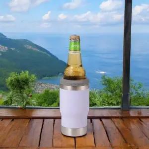 캔홀더 쿨하게 보냉 맥주병 캔쿨러(420ml) 화이트 맥주텀블러 맥주쿨러