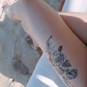 [에스에스_62]흑백 장미스티커 타투스티커