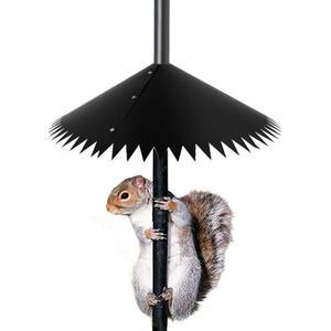 2Pcs 톱니 모양 다람쥐 증거 배플 정원 야외 걸이형 조류 피더 폴란드 19 인치 플라스틱 훔치 음식