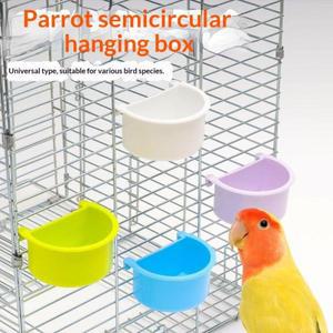 5개입 소형 동물용 앵무새 잉꼬 러브버드 새 모이통 설치가 간편한 새장 급식기