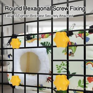 새 은신처 집 새들  겨울 쉼터 앵무새 코카티엘 소형 애완동물용 세탁 가능한 새장