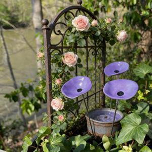 미니 꽃 모양 벌 물통 꿀벌 나비 급수기  정원 장식 보호 파티오