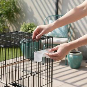 애완 조류 자동 급수기 500ml 플라스틱 급수병 닭 비둘기 고양이 건강 수분 공급용 호환 컵