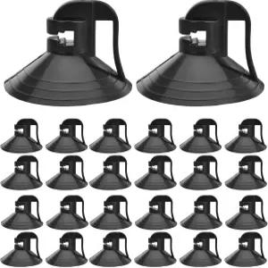 선쉐이드 24Pc 창문 그늘막 자동차 앞유리 주방 욕실용 흡입 컵블랙