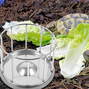 스테인레스 스텐 파충류 사료 그릇 거북이 접시 테라리움 먹이통 녹 방지 애완동물 급식기 뱀 도마뱀용