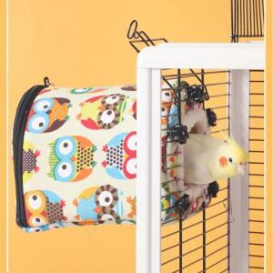 겨울용 호환 앵무새 새장 문 창문용 호환 디자인 세탁 가능한 매트  고리 네 모서리 아크틱 벨벳  소형 애